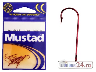 Крючки Mustad 3282R, упаковка 100 штук